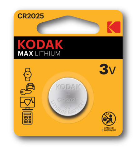 KODAK MAX LITHIUM CR2025 3v