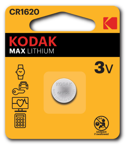 KODAK MAX LITHIUM CR1620 3V