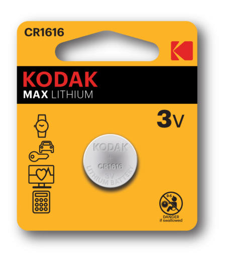 KODAK MAX LITHIUM CR1616 3V