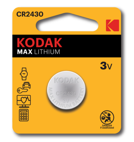 KODAK MAX LITHIUM CR2430 3V