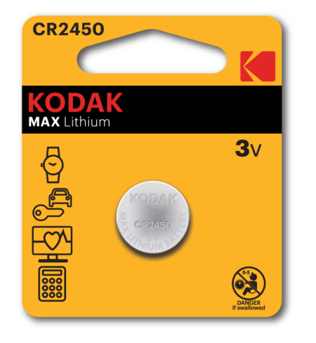 KODAK MAX LITHIUM CR2450 3V