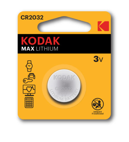 KODAK MAX LITHIUM CR2032 3v